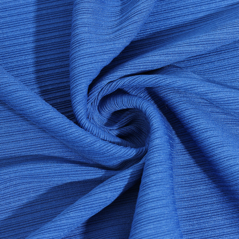 677 Cey | Pleated Stripe Fabric | Polyester Spandex Blend | 165cm 250gsm / Ready Made