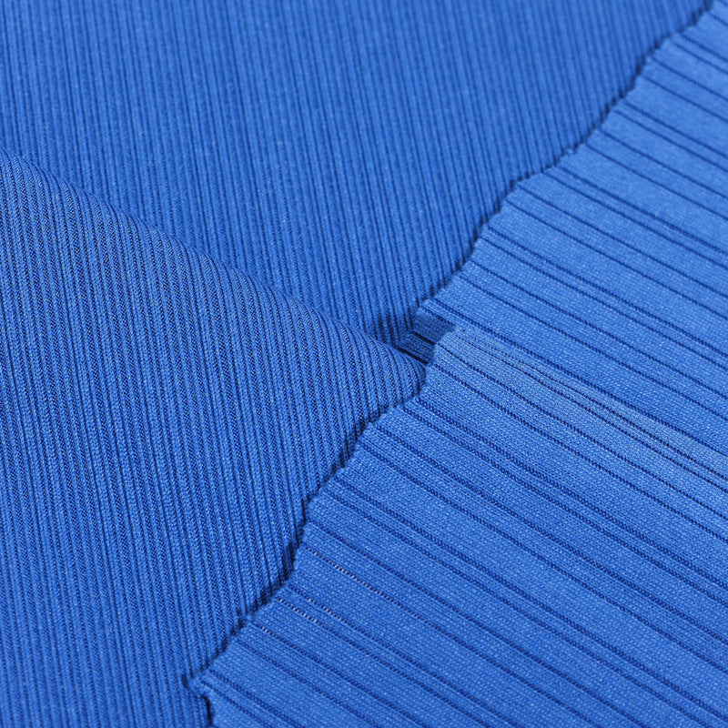 677 Cey | Pleated Stripe Fabric | Polyester Spandex Blend | 165cm 250gsm / Ready Made